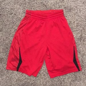 Boys red basketball shorts
